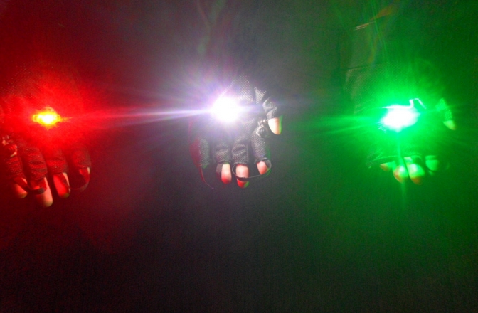 Guanti laser LED