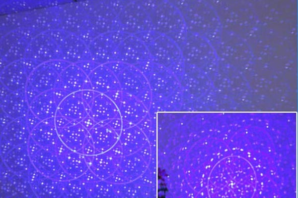laser blu scena di luce rapida