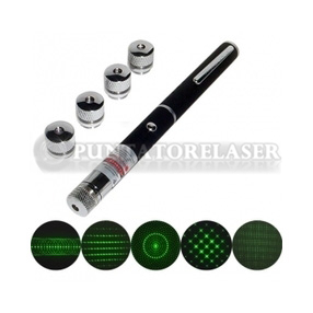 Puntatore laser 20mW verde 5 in 1 stellata
