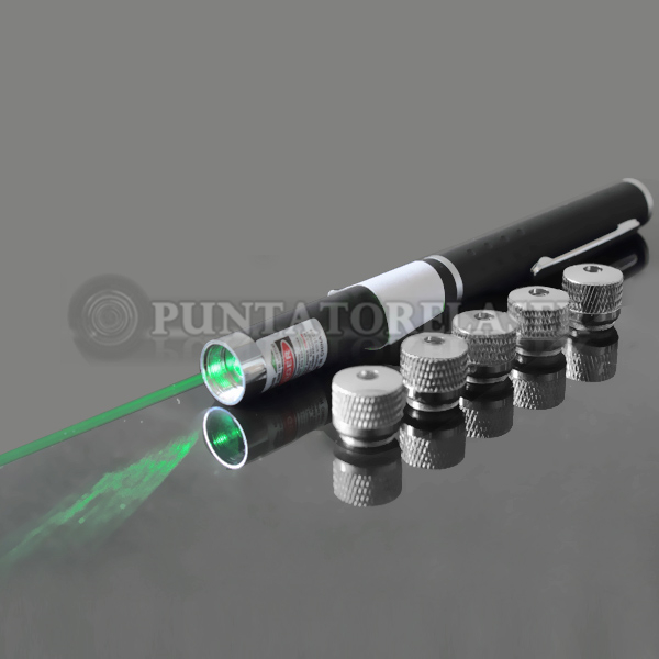 Puntatore laser 100mW verde 5 in 1
